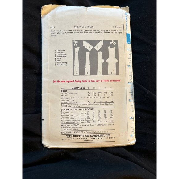 Butterick 4270 Jean Muir Designer Sewing Pattern Size 12 Bust 32 Semi-Fitted A-L - Picture 2 of 5